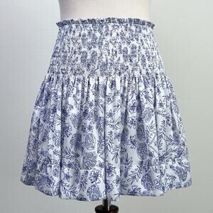 Koch Erica Satin Smocked Tropical Surf Beach Skirt